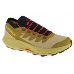 Buty Salomon Pulsar Trail-Pro M 415936 zielone. Zielone buty sportowe na co dzień męskie z materiału, bez zapięcia. Za 708.57 zł.