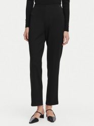 Calvin Klein Spodnie materiałowe LV044F659G Czarny Straight Fit. Czarne spodnie materiałowe damskie CALVIN KLEIN, bez wzorów, z materiału. Za 409.99 zł.