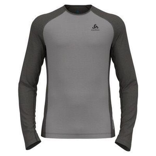 Bluza termiczna męska Odlo Natural Performance PW 150 BL Top Crew Neck LS. Szare bluzy bez kaptura męskie Odlo, m. Za 314.20 zł.