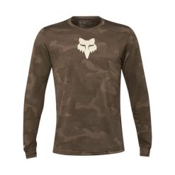 Bluza rowerowa męska Fox Ranger Tru Dri LS Jersey. Brązowe bluzy bez kaptura męskie FOX, bez wzorów, z jersey, bez kołnierzyka, bez ramiączek. Za 261.99 zł.