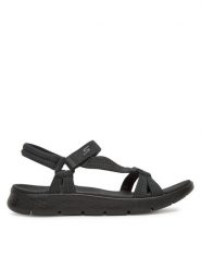 Skechers Sandały Go Walk Flex Sandal-Sublime 141451/BBK Czarny. Czarne sandały damskie Skechers, bez wzorów, z materiału, bez obcasa, na płaskiej podeszwie. Za 189.99 zł.