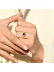 CARATELLI Złoty pierścionek "Banjar" z diamentami i szafirami rozmiar: 52. Niebieskie pierścionki damskie CARATELLI, z diamentem, złote. Za 1,130.99 zł.