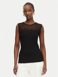 Rinascimento Top CFM0012239003 Czarny Slim Fit. Czarne topy damskie RINASCIMENTO, l, bez wzorów, z wiskozy, bez kołnierzyka. Za 279.99 zł.