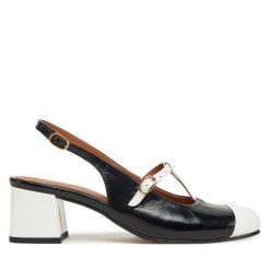 Czółenka Fly London. Czarne czółenka damskie Fly London, bez wzorów, bez obcasa. Za 349.99 zł.