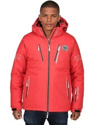 Geographical Norway Kurtka narciarska "Waldo" w kolorze czerwonym rozmiar: M. Czerwone kurtki narciarskie i snowboardowe damskie Geographical Norway, m, bez wzorów, bez kaptura, narciarskie. Za 344.54 zł.