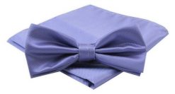 Mucha Męska z Poszetką w Zestawie - Alties - Kolor Wrzosowy. Fioletowe krawaty i muchy męskie Alties, bez wzorów, eleganckie. Za 54.00 zł.