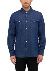 Mustang Koszula dżinsowa w kolorze granatowym rozmiar: XXL. Niebieskie koszule męskie Mustang, xxl, bez wzorów, z bawełny, bez kołnierzyka, bez ramiączek. Za 148.61 zł.