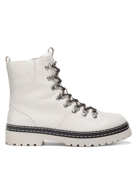 Jenny Fairy Trzewiki HY69790-1 Beżowy. Brązowe botki damskie Jenny Fairy, z materiału, bez obcasa, na płaskiej podeszwie, bez zapięcia. Za 179.99 zł.