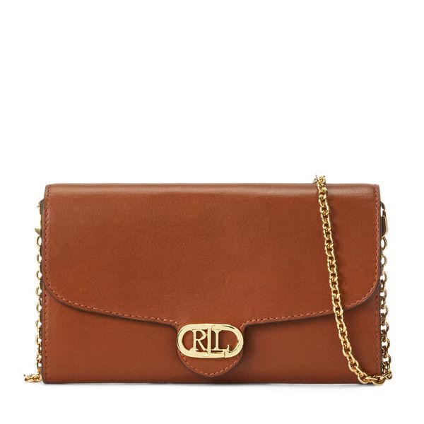 Torebka LAUREN RALPH LAUREN. Brązowe torebki klasyczne damskie Lauren Ralph Lauren, bez wzorów, wizytowe, bez kołnierzyka, bez ramiączek. Za 529.99 zł.