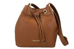 Worek skórzany BARBERINI'S j. brązowy 975-12. Brązowe shopper bag damskie Barberinis, bez wzorów, z lakierowanej skóry, małe, lakierowane, bez dodatków. Za 199.99 zł.