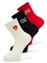 HUGO Skarpety w 3-paku Kobiety czerwony|biały|czarny, 39-42. Białe skarpetki damskie Hugo, bez wzorów. Za 69.95 zł.