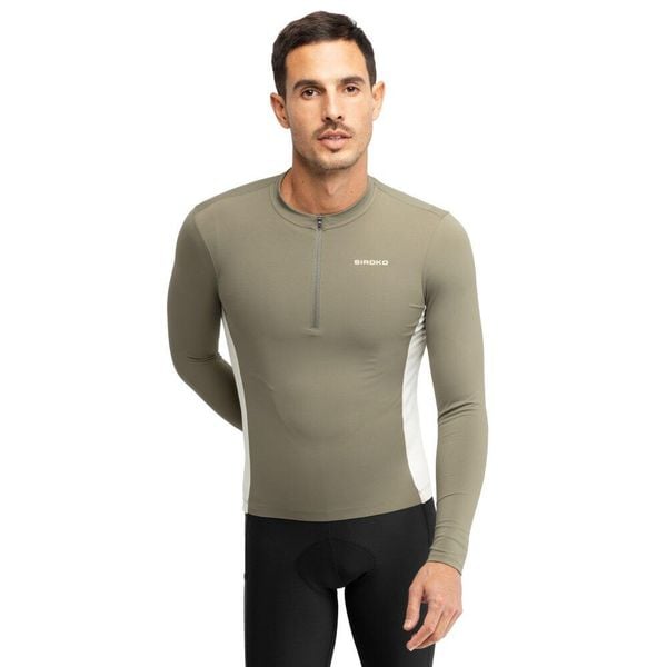 Męska koszulka rowerowa gravel z długim rękawem Kolarstwo Siroko GM3 Trailbla. Zielone t-shirty sportowe męskie SIROKO, m, z materiału, bez ramiączek, rowerowe. W wyprzedaży za 294.00 zł.