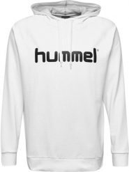 Bluza do piłki ręcznej męska Hummel Cotton Logo z kapturem. Białe bluzy z kapturem męskie HUMMEL, na wiosnę, m, z bawełny. Za 183.80 zł.