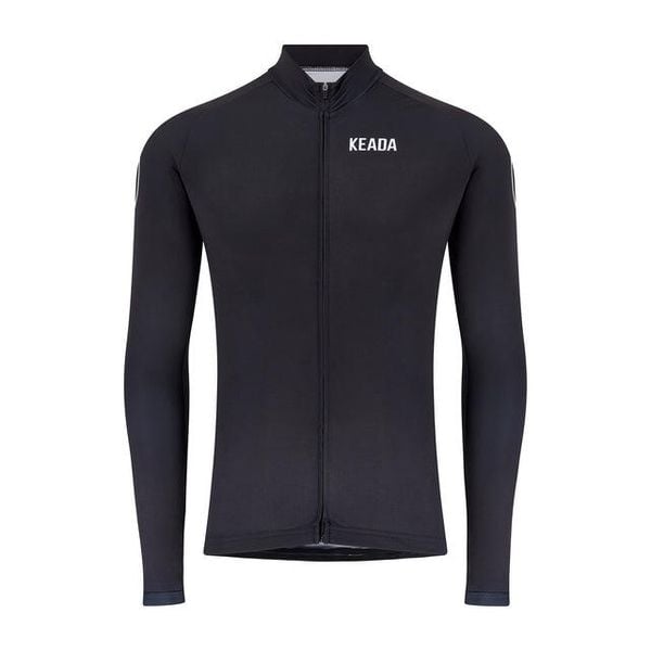 Męska koszulka kolarska z długim rękawem – Czarna. Czarne koszulki męskie z długim rękawem KEADA SPORTS, m. Za 332.00 zł.