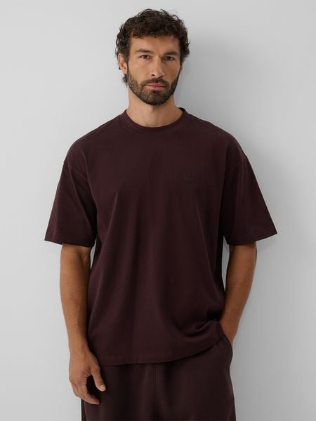 4F T-shirt loose gładki męski - brązowy M. Brązowe t-shirty męskie 4f, m, bez wzorów, z bawełny, bez kołnierzyka. Za 69.99 zł.