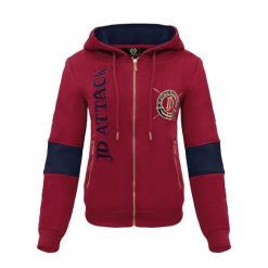 Bluza z zamkiem JD ATTACK Stefanie. Czerwone bluzy bez kaptura damskie JD ATTACK, l, z bawełny. Za 189.00 zł.