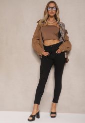 Czarne Jeansy Slim z Bawełną i Wiskozą High Waist Calliran. Czarne jeansy damskie Renee, z podwyższonym stanem. Za 69.99 zł.