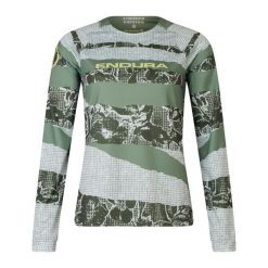 Damska koszulka Endura Patchwork Ltd z nadrukiem L/s. Zielone t-shirty damskie ENDURA, l, bez wzorów, bez kołnierzyka. Za 209.99 zł.