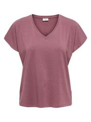 JDY Koszulka w kolorze jasnoróżowym rozmiar: XL. Różowe bluzki damskie JDY, xl, bez wzorów, bez kołnierzyka, bez ramiączek. Za 52.30 zł.