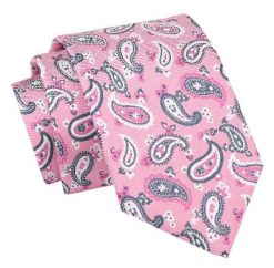 Męski Krawat Angelo di Monti - Różwoy, z Wzorem Paisley. Czerwone krawaty i muchy męskie Angelo di Monti, bez wzorów, z tkaniny, eleganckie. Za 45.00 zł.