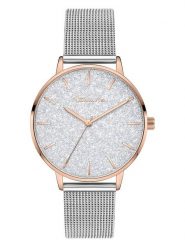 Tamaris Zegarek kwarcowy w kolorze srebrno-różowozłoto-białym rozmiar: onesize. Szare, analogowe zegarki damskie Tamaris, ze stali. Za 152.99 zł.