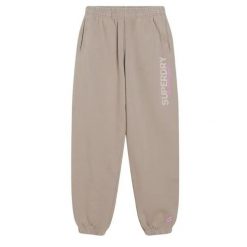 Damskie spodnie dresowe Superdry. Brązowe spodnie sportowe damskie Superdry., s, z bawełny, do biegania. Za 286.95 zł.