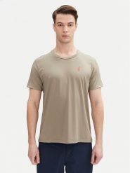 Aulp T-Shirt Tommy Khaki Regular Fit. Brązowe t-shirty męskie Aulp, l, bez wzorów, z syntetyku, bez kołnierzyka. Za 49.99 zł.
