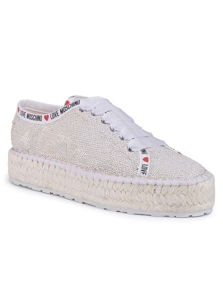 LOVE MOSCHINO Espadryle JA10383G0AJL010A Beżowy. Brązowe espadryle damskie Love Moschino, bez wzorów, z syntetyku, bez obcasa. Za 565.99 zł.