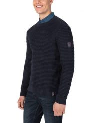 Timezone Sweter w kolorze granatowym rozmiar: L. Niebieskie swetry męskie Timezone, l, bez wzorów, bez kołnierzyka. Za 100.99 zł.