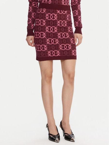PINKO Spódnica mini Bang Bang 106040 A2YD Bordowy Slim Fit. Czerwone spódniczki damskie Pinko, m, bez wzorów, z wiskozy, mini. Za 879.99 zł.