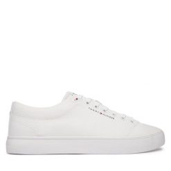 Tenisówki Tommy Hilfiger. Białe trampki i tenisówki męskie Tommy Hilfiger, bez wzorów, bez zapięcia. Za 299.99 zł.