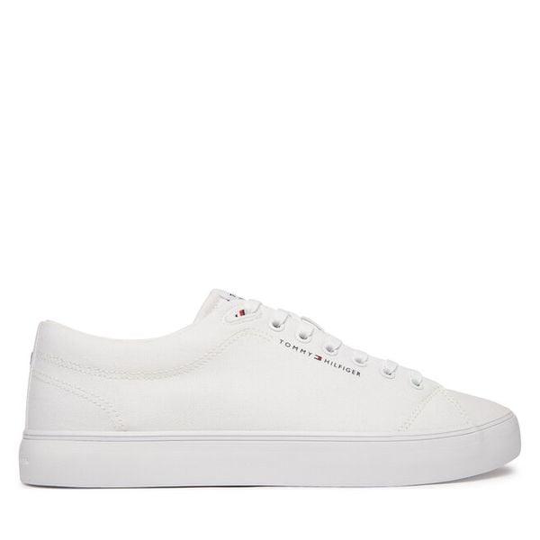 Tenisówki Tommy Hilfiger. Białe trampki i tenisówki męskie Tommy Hilfiger, bez wzorów, bez zapięcia. Za 299.99 zł.