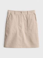 OPUS Spódnica sztruksowa w kolorze beżowym rozmiar: 40. Brązowe spódniczki damskie Opus, bez wzorów, z bawełny, mini, proste. Za 130.99 zł.