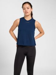 Damski tank top Hummel. Brązowe topy sportowe damskie HUMMEL, xs, bez wzorów, z bawełny, bez ramiączek. Za 128.00 zł.
