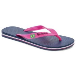 Niebieskie Japonki Ipanema Stylowe Klapki Damskie. Niebieskie klapki damskie Ipanema, bez wzorów, z materiału, bez obcasa. Za 89.99 zł.
