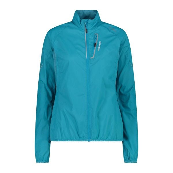 Bluza damska turystyczna CMP 3C46776T. Niebieskie kurtki do biegania damskie CMP, l, bez wzorów, bez kaptura. Za 299.45 zł.