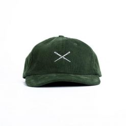 Tekstylna czapka Camp Cap Forest Green RESTRAP. Zielone czapki męskie RESTRAP, bez wzorów, z tkaniny, eleganckie. Za 127.34 zł.
