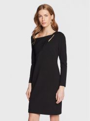DKNY Sukienka codzienna DD2J141A Czarny Regular Fit. Czarne sukienki damskie DKNY, na co dzień, bez wzorów, z syntetyku, bez kołnierzyka, bez ramiączek, proste. Za 379.99 zł.