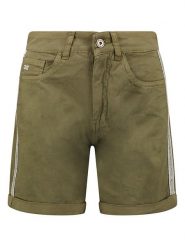 Geographical Norway Szorty "Perlate" w kolorze khaki rozmiar: 36. Brązowe szorty damskie Geographical Norway, z aplikacjami, ze skóry, klasyczne, z podwyższonym stanem. Za 52.79 zł.