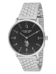 U.S. Polo Assn. Zegarek kwarcowy w kolorze srebrno-czarnym rozmiar: onesize. Szare, analogowe zegarki męskie U.S. Polo Assn., metalowe. Za 208.99 zł.