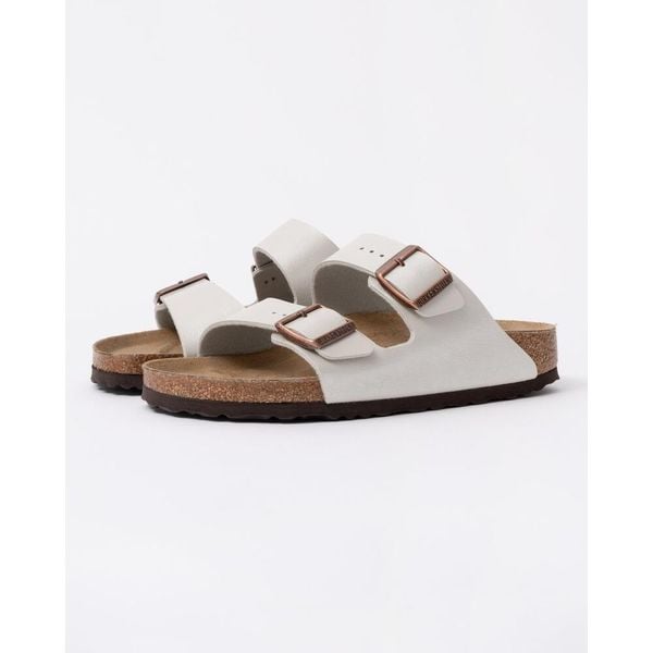 Klapki Birkenstock Arizona Birko Flor Damskie. Szare klapki damskie Birkenstock, bez wzorów, z materiału, bez obcasa. Za 523.80 zł.