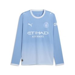 Męska koszulka domowa z długim rękawem Manchester City 26/27 PUMA. Niebieskie koszulki męskie z długim rękawem Puma, m, z materiału, bez ramiączek, do piłki nożnej. Za 467.00 zł.