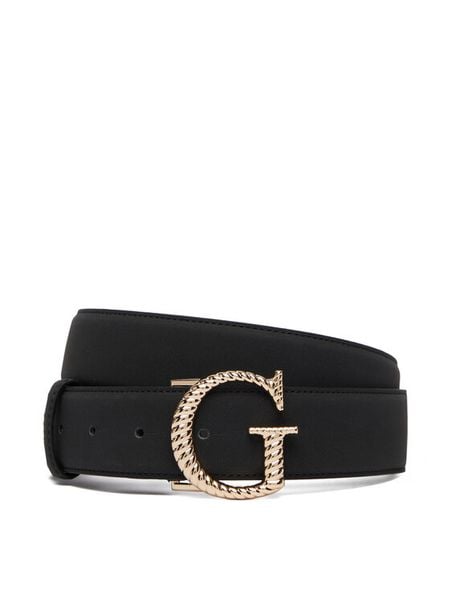 Guess Pasek BW9368 P6335 Czarny. Czarne paski damskie Guess, z aplikacjami, ze skóry. Za 210.99 zł.