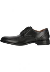 Buty sznurowane CLARKS CraftArlo Lace. Czarne buty wizytowe męskie Clarks, z gumy, z okrągłym noskiem, bez zapięcia. Za 517.75 zł.