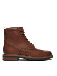 Clarks Kozaki Newford LaceBT 26183376 Brązowy. Brązowe buty zimowe męskie Clarks, ze skóry, bez zapięcia. Za 439.99 zł.