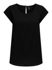 ONLY Bluzka "Nova"w kolorze czarno-białym rozmiar: 42. Białe bluzki damskie Only, bez wzorów, z wiskozy, bez kołnierzyka, bez ramiączek. Za 52.17 zł.