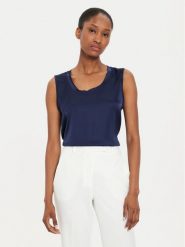 ViCOLO Bluzka TB0038 Granatowy Regular Fit. Niebieskie bluzki damskie ViCOLO, l, bez wzorów, z syntetyku, bez ramiączek. Za 99.99 zł.