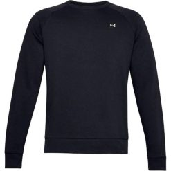 Bluza fitness męska Under Armour Rival Fleece Crew. Czarne bluzy bez kaptura męskie Under Armour, bez wzorów, sportowe, bez kołnierzyka, bez ramiączek. Za 129.99 zł.
