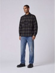 ONLY & SONS Kurtka koszulowa "Seske" w kolorze szaro-granatowym rozmiar: XL. Niebieskie kurtki męskie Only & Sons, xl, bez wzorów, bez kaptura. Za 219.95 zł.