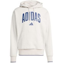Bluza Męska z Kapturem adidas Sportowa Hoodie Wygodna Bawełniana roz. XXL. Białe bluzy sportowe męskie Adidas, bez wzorów, z bawełny, sportowe, bez kołnierzyka, bez ramiączek. Za 223.00 zł.